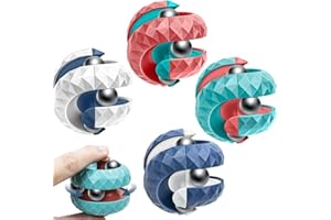 Maalr 4pcs Track Pinball Finger Spinner Creative Orbit Toy Pinball Gyro Educational Orbit Ball Fidget Cubes Décompression jouet Pinball Finger Toys Reusable Pinball Track Cube Toy pour ni