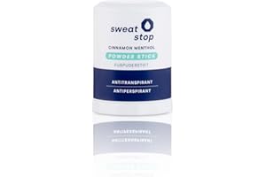 ‎SWEAT STOP SweatStop FUSSPUDERSTIFT mit Zimt & Menthol 60g für trockene Füße – hautfarbener Fußpuderstift absorbiert Fußschweiß - gegen Fußschweiß & Geruch
