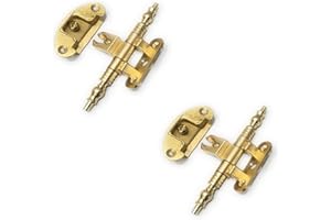 BricoShopping Paar Scharniere für antike Holzmöbel und Schränke im klassischen Stil Wohnzimmer oder Schlafzimmer Arte Povera schwere Scharniere antike antike Scharniere (BS0204, Gold)