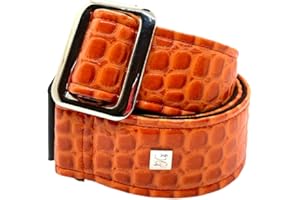 Correa para guitarra / bajo GET'M GET'M - Aussie Gator Collection - Orange Crush