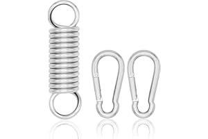 everlar® Anti Shock Ressort de Sac de Frappe avec 2 mousquetons I Qualité Made in EU I Sac de Frappe Parfait Accessoires pour la Suspension du Sac de Frappe et du Sac de Sable I 130 kg