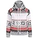 Produktbild Geili Damen Weihnachten Pullover Kapuzenpullover Christmas Schneeflocke Muster Hoodie Langarm mit Kapuze Zipper Sweatshirt Kapuzenpulli Freizeit Festlich Xmas Kostüm Oberbekleidung