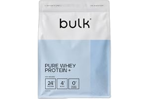 Bulk Pure Whey Protein+, Chocolat, 900g | 24 g de protéines, Mélange de protéines de lactosérum, lait & colla…