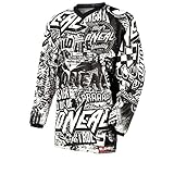 Tail extendido. Jersey Mx Niño Oneal 2016 Element Wild Negro-Blanco (S , Negro)