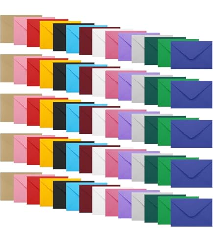 VANRA Pack Of 150 Colourful Invitation Envelopes, Self-Sealing A2 Envelopes, V-Flap With Gold Edge For 11 X 14.5 Cm Greeting Cards, Wedding