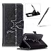 Produktbild iPhone 6S Plus Hülle Ledertasche Schutztasche Case,iPhone 6 Plus Bookstyle Magnet PU Leder Handytasche Hülle,Herzzer Mode Prämie [Kreative Katze Muster] Weich Innere Mit Standfunktion Kartenfach Leder Schutzhülle Tasche Brieftasche Handyhülle Schutz Schale Hüllen Wallet Case Cover für iPhone 6 Plus/6S Plus 5.5 inch + 1 x Frei Schwarz Handy Halterung Ständer + 1 x Schwarz Touch Pen Stift Stylus