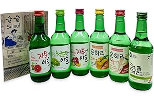 ‎GETDIGITAL Sulsul Box Soju mit 6 koreanischen alkoholischen Getränken - Ausgewählter Mix aus vielseitigen Geschmacksrichtungen - Korea Alkohol Geschenkbox