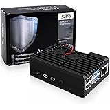 GeeekPi Raspberry Pi 4 Custodia con Doppia Ventola,Raspberry Pi 4 Custodia in Alluminio con Ventola di Raffreddamento per Ras