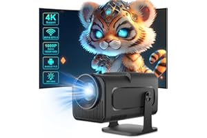 EROSHOO Mini Beamer HY320 Android 11，1080P Projector WIFI6 BT5.0 Heimkino Beamer, 12000Lumen FHD 4K Unterstützung Videoprojektor, Auto Keystone Outdoor/Home Beamer,Kompatibel Mit USB/Fire Stick/TV Stick