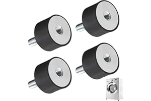 Huybaa 4 Pezzi Supporto Ammortizzatore in Gomma Antivibranti, Silent Block M6, VD20*15 M6*18 per Barche, Auto, Pompe, Compressori