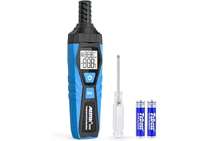 Termómetro Higrómetro MESTEK Medidor de Humedad Exterior y Interior Digital Portátil, Monitor de Temperatura y Humedad Ambiente, Punto de Rocío y Temperatura de Bulbo, para Industria Agricultura Casa