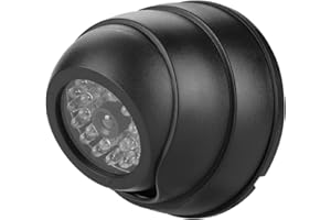 Topiky Caméra factice, Clignotant LED Étanche Murale Faux Caméra Dôme Surveillance Extérieur Caméra Extérieur et Extérieur avec 30pcs IR LED pour la Maison/entrepôt