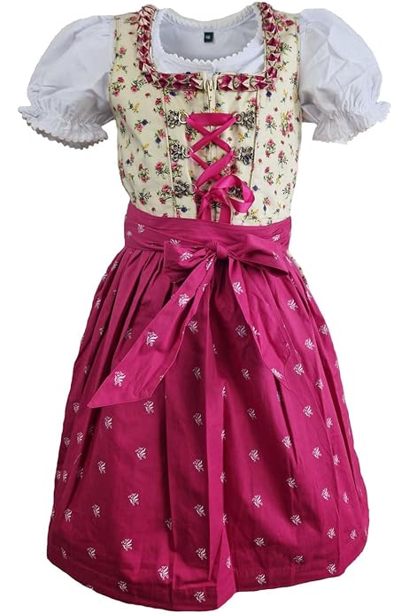 Braun Rosa Dirndl Für Mädchen Kinderdirndl Alpenm Produktbild-Vorschau 10