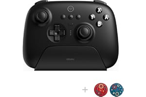 8Bitdo Ultimate Bluetooth Controller with Charging Dock, 2.4g Wireless Pro Gamepad for Switch, Steam Deck and PC Windows (Black)