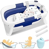Orzbow Faltbare Babybadewanne - Platzsparend Für Unterwegs & Zu Hause