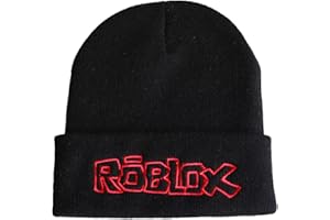 Bonamana Roblox Strickmütze Winter Beanie Mützen Warm halten Mütze Unisex Mütze für Kinder Jungen Mädchen Teenager Mütze Gamer Geschenke