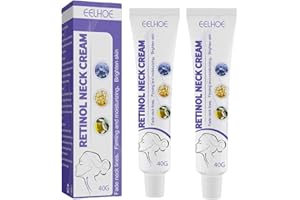 ZUICC 2PCS Retinol Neck Cream, Crème Raffermissante Cou, Crème au rétinol pour Le Cou, Hydratant Revitalisant pour Le Visage - Anti-Rides et Age - Rétinol et Acide Hyaluronique