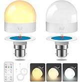 LED Light Bulbs,Remote Control,40W Equivalent,300Lumens,B22 Detachable Charging,3 Timers,5 Dimmers,LED Emergency Puck Lamp,Ty