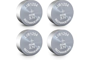 EEMB 4pack LIR1254 Batterie Rechargeable 3.7v Li - ION Bouton Batterie pièce de Monnaie Batterie pour Casque Montres wearables