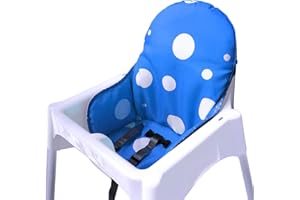 ZARPMA Cuscino Seggiolone coprisedili per Antilop,Lavabile per Bambini Pieghevole Childs Sedia coprisedili Ricoperto-Non Include Di Seggiolone E Cintura Di Sicurezza (Blu oceano)