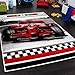 Kids' Rug - Boys - Play Carpet - Racing Car - Red, Size:80x150 cm