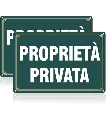 2 Cartelli 'Proprietà Privata' In Alluminio Riflettente 30x20cm, Con Fori, Resistente UV E Impermeabile - 4