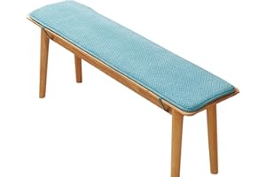 UYEOCO Coussin de Siège Banc, Coussin de Banc Rectangulaire, Coussin de Banc de Jardin Épais Extérieur, Coussin Coussin pour Banc de Jardin, Baie Vitrée, Salle à Manger(Color:Light blue,Size:100x30cm)