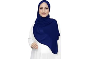 LINA & LILY Premium Chiffon Hijab Head Scarf Shawl Wrap for Muslim Women Lightweight