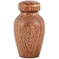 Indus Lifespace Memorials & Funerary Acacia Wood Small Keepsake Cremation Urn for Human Ashes - Memorials Mini Sharing Personal Funeral Urn for Pet or Human (6.35cm x 6.35cm x 10.16cm)
