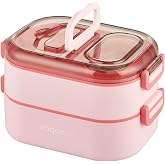 Vagonlife 1000 ML İki Kat &Uuml;&ccedil; B&ouml;lme Paslanmaz &Ccedil;elik Bento Lunch Box Yeni Nesil Sefer Tası-Sos Kaseli Model-FFLBOX7081
