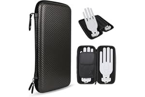 Scott Edward Golf Glove Case Holder with Golf Glove Shaper Protective Golf Accessories Case Bag Hard Case Organizer with Storage Slots for Balls, Tees, Markers, Golf Gifts for Men & Women