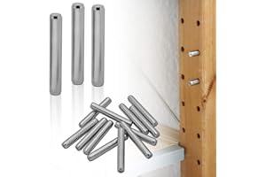 JPGhaha M6 Steel Dowel Pin 40mm 20Pcs Stainless Steel Solid Shelf Support Pegs Pin Rod Fasten Elements Sliver