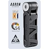 AARON cykellås – säkert viklås, nivå 14, patenterat högsäkerhetslås med hållare – lätt cykellås med nyckel för e-cykel, vägcy