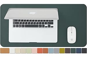 HOMIEAZICOZI Korkowa mata na biurko, mała dwustronna podkładka, do biura i domu, do uporządkowania biurka, na akcesoria, idealna, duża podkładka pod mysz, ciemnozielona, 60 cm x 30 cm