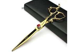 AXEMOORE Ciseaux de coiffure professionnel 7 pouces ciseaux de coiffure Or et or noir dragon
