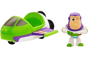 Disney Pixar Toy Story 4, Mini-Figurine Buzz l'Éclair et son Vaisseau Spatial, Jouet Miniature pour Enfant, GCY63