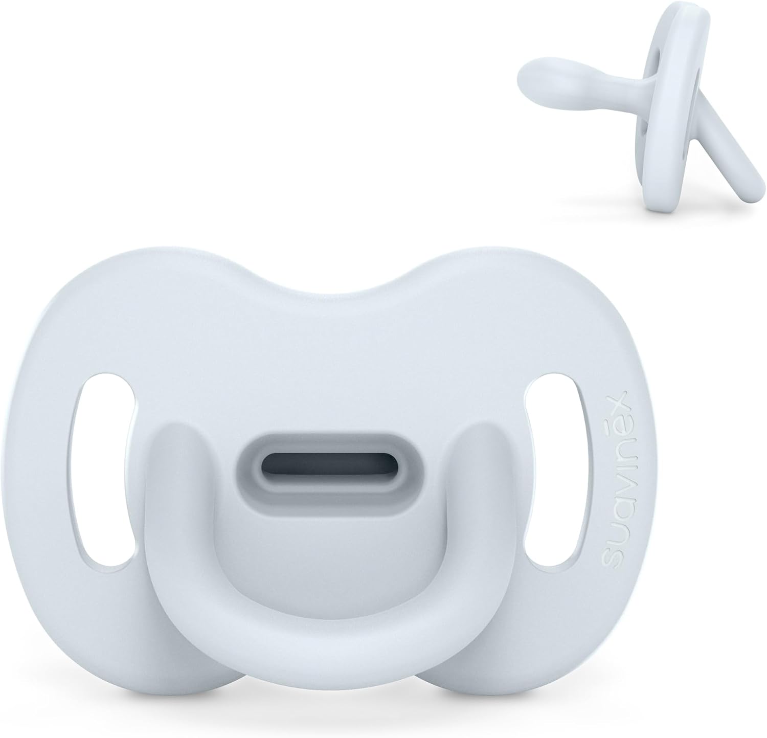 Suavinex, Chupete Todo Silicona, para Bebés 6/18 Meses, con Tetina Fisiológica Sx Pro, Súper Blandito y Flexible, Ideal para Dormir, Respeta el Desarrollo Bucodental, Colour Essence, Ballad Blue