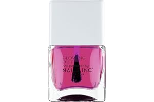 Nails Inc Glowing Out, Glowing My Way, Pink, Shimmer, Glossy, No Chip, Long Lasting, Quick Dry, Air Dry, Professional Manicures & Pedicures, Fingernails & Toenails, Vegan Nail Polish, 14 ML