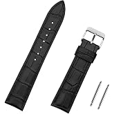 Black Crocodile Genuine Leather Watch Cord Strap 18-20-22-24mm