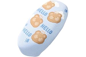 HAZMA Coprisella Moto, Coprisella Scooter, Coprisella Scooter Universale, Copertura Del Sedile Della Motocicletta, Materiale In Rete Traspirante A Doppio Strato (Orso Blu) Eccellente