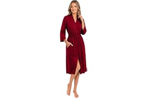 NY Threads – Lyxig badrock i bomullsblandning för damer (Bourgogne, XL)