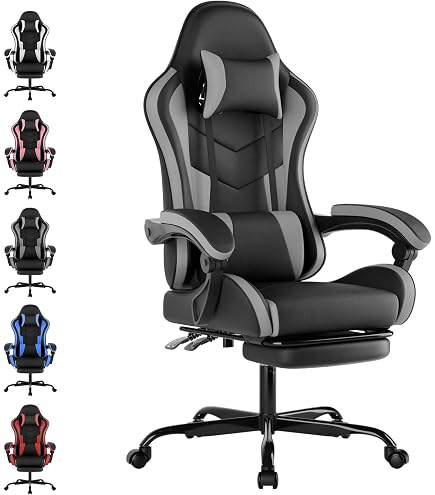 Chaise Gaming Ergonomique Rouge - Dossier Réglable, Rotation 360°, Support 150kg - Pour Bureau Et Jeux