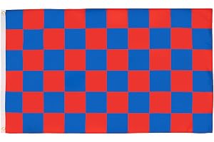 AZ FLAG Flagga Röd och blå rutig 150x90 cm 100D Polyester 2 Öljetter | Inom- och utomhusbruk dekorativ flagga dubbelsydda sömmar och förstärkta kanter med metallöljetter
