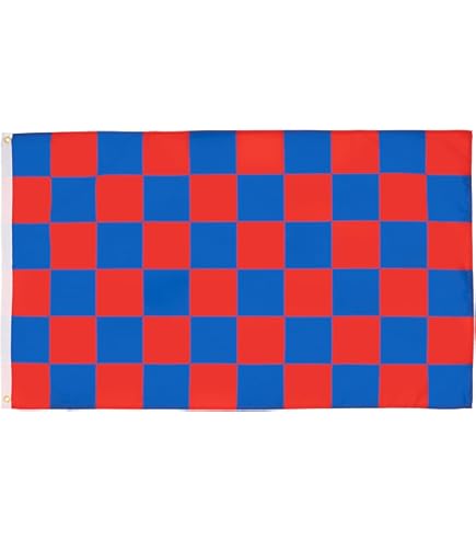 Drapeau Officiel Cagliari Calcio - 140x100 Cm, Rouge Et Bleu, Fabriqué En Italie