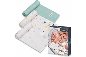 LIONELO Bamboo Box Muslindukar Baby 3-Pack 70x70cm, 100% Bambu, Supermjuk