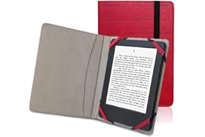 ENJOY-UNIQUE Funda universal para eReader de 6 pulgadas, compatible con tabletas Kobo, Kindle, Sony, Pocketake y Tolino, diseño con nombres de autores en relieve