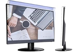 xiaoyun Easy hanging desktop monitor screen protector,blocking blue light, eye protection, suitable for 23.8-24.6 monitor,anti stain,easy to clean,no sliding (23-24.6 inch 540 * 340mm)