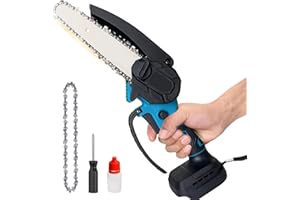 TEETOK Mini Chainsaw Cordless 6 Inch for Makita 18V Battery Handheld Electric Small Chainsaw with Chain for Tree Branches Garden Cutting (Tool Only)