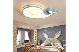 ‎AOEH AOEH LED Kinder Deckenlampe Delphinform Deckenlampe Dimmbar Mit Fernbedienung Junge Mädchen Baby Kinder Kinderzimmer Lampen Decke Kinderzimmer Schlafzimmer Lampe Raumleuchten Kronleuchter,Blau,50cm