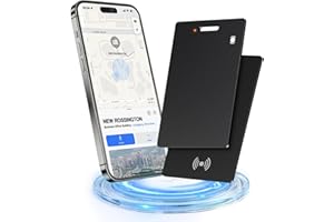 OUSI Smart Slim Wallet Tracker Card: 2 Pcs 1.6mm Bluetooth Tracker Rechargeable Wallet Finder - IP68 Waterproof Item Finder Locator for Suitcase Bag Luggage Tag Passport Compatible with Find My (iOS Only)